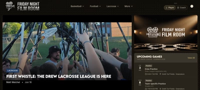 Friday Night Film Room — mobile view